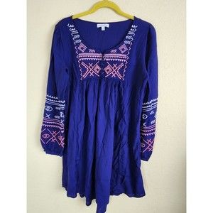 Patrons of Peace Womens Size M Bohemian Dress Anthropologie Peasant Tunic Aztec